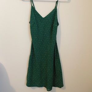 green floral slip dress from pacsun, size XS 🌿